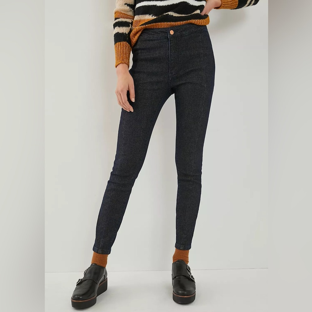 Anthropologie Pilcro Shimmer High-Rise Denim Leggings